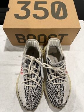 Yeezy Boost 350 V2 Zebra White Black with Red Accents